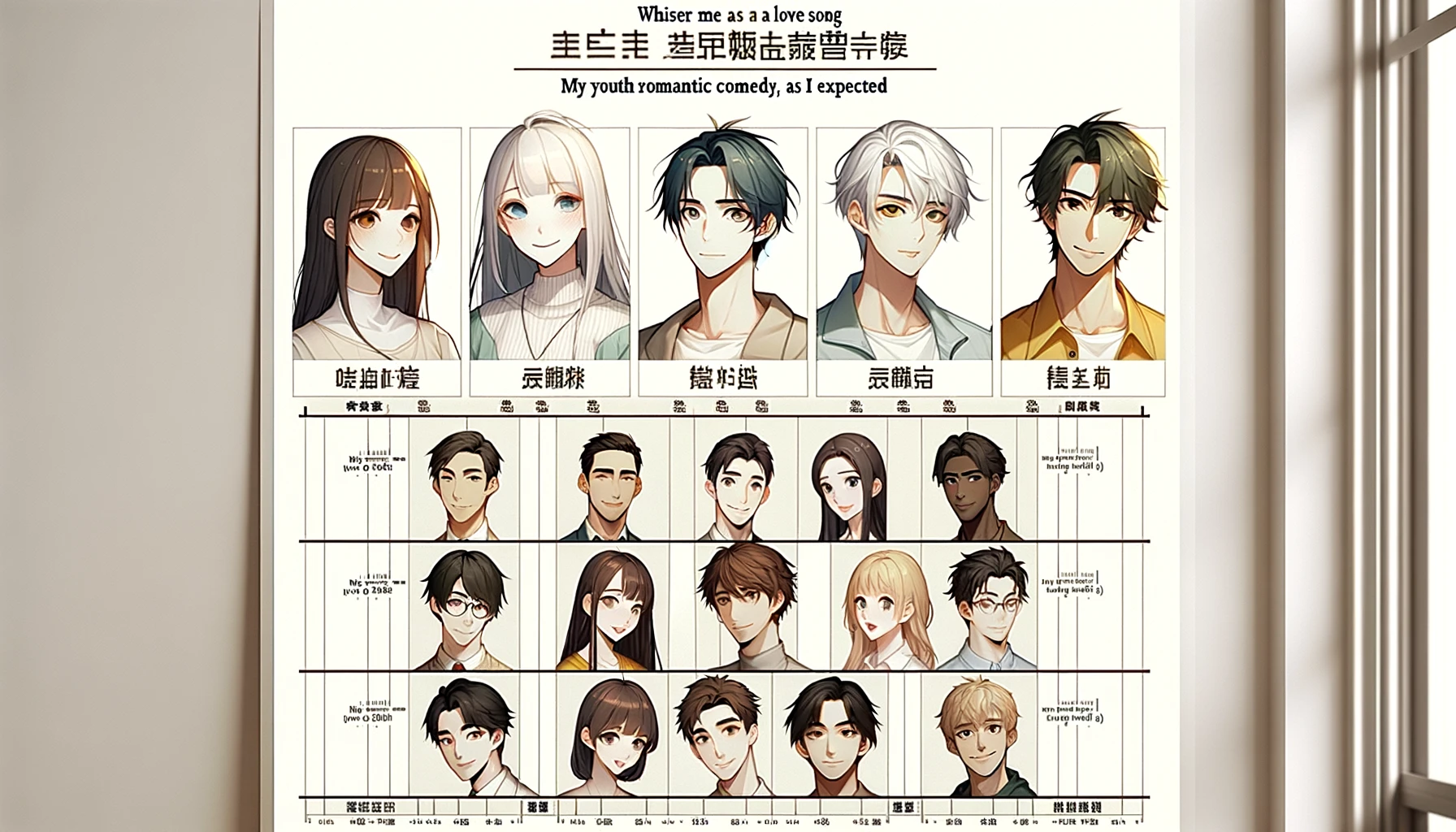 俺ガイルにキャラデザが似てる作品